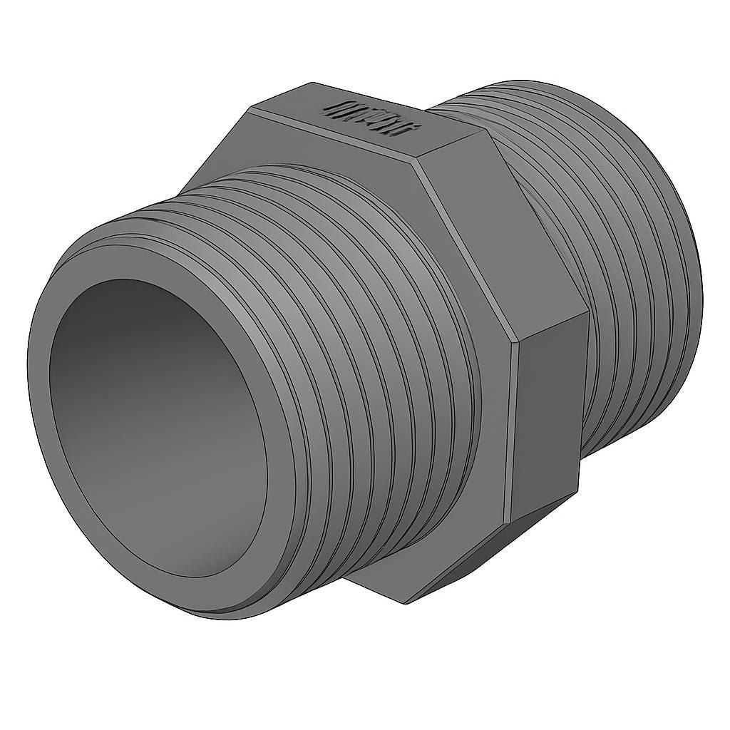 PP Doppelnippel 2fach Aussengewinde 1/2"