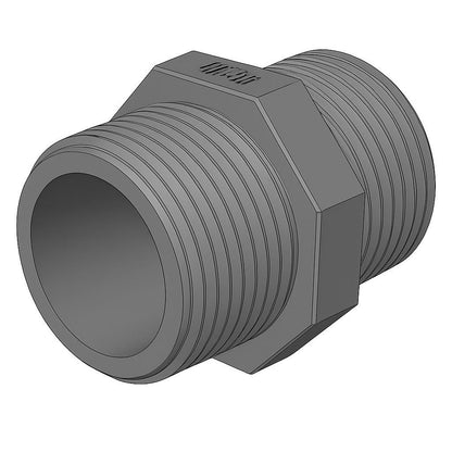PP Doppelnippel 2fach Aussengewinde 1"