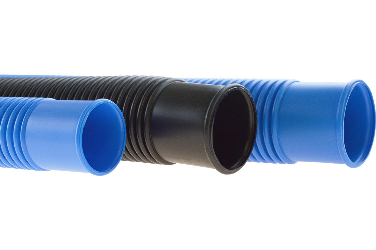 Schwimmbadschlauch mit Muffe, schwarz, 32 mm